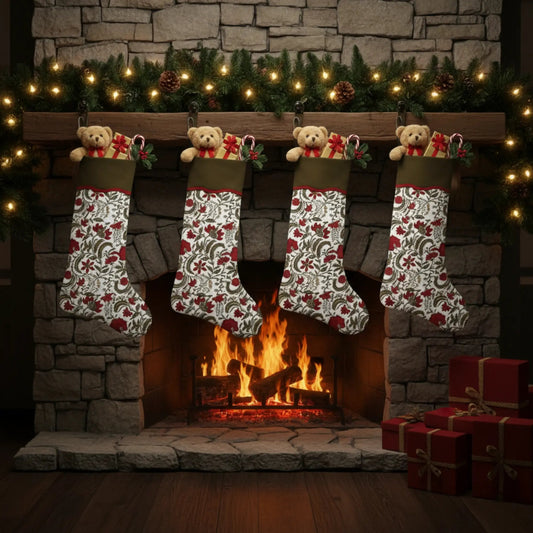 Prune Red Christmas Stocking