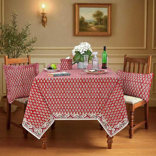 Choclate Cosmos Red Rectangle Tablecloth