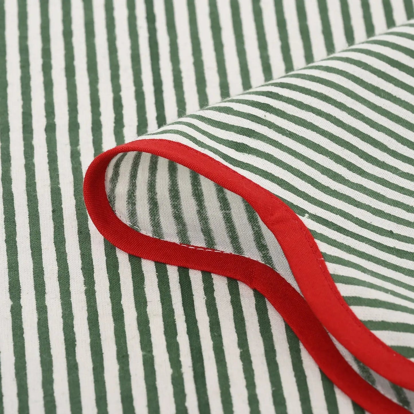 Green Stripe Tree Skirt