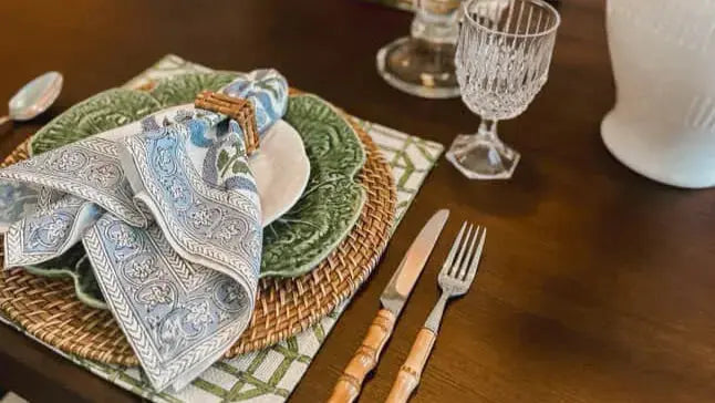 Border Detail Cotton Napkins - FabricSG