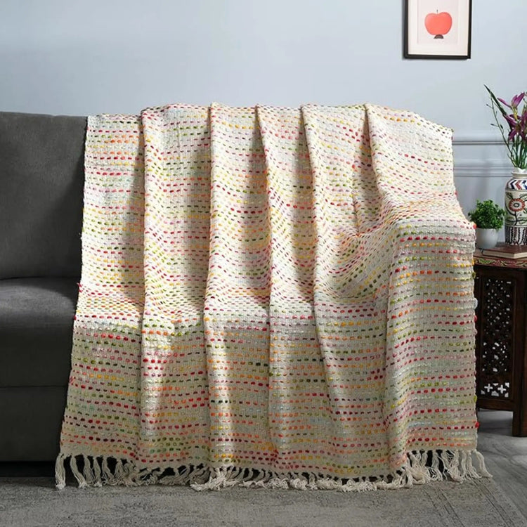 Handcrafted Cotton Throw Blankets - FabricSG