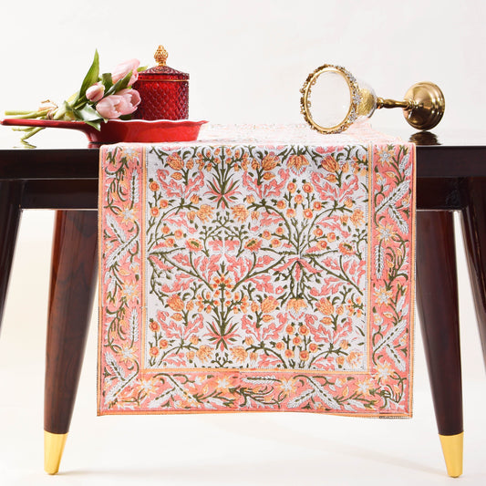 Sassy Salmon Pink Table Runner