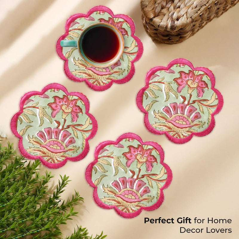 Pistachio Green Coasters