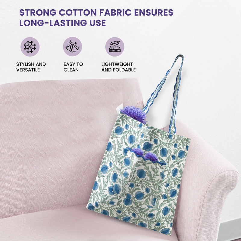 Queen Blue Tote Bags