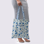 Queen Blue Tote Bags