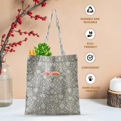 Taupe and Off White Tote Bags