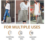 Taupe and Off White Tote Bags