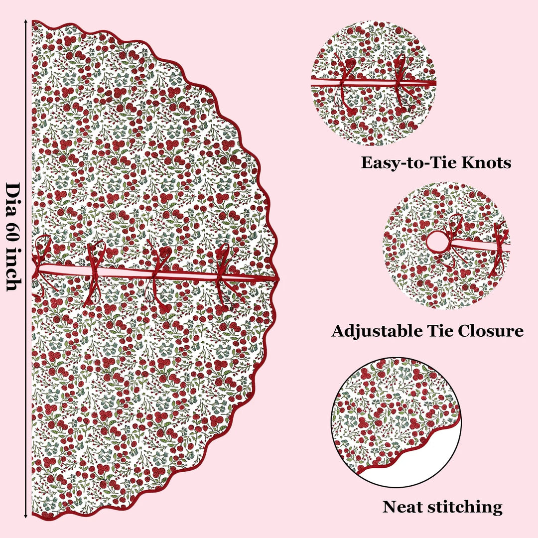 Garnet Red Tree Skirt