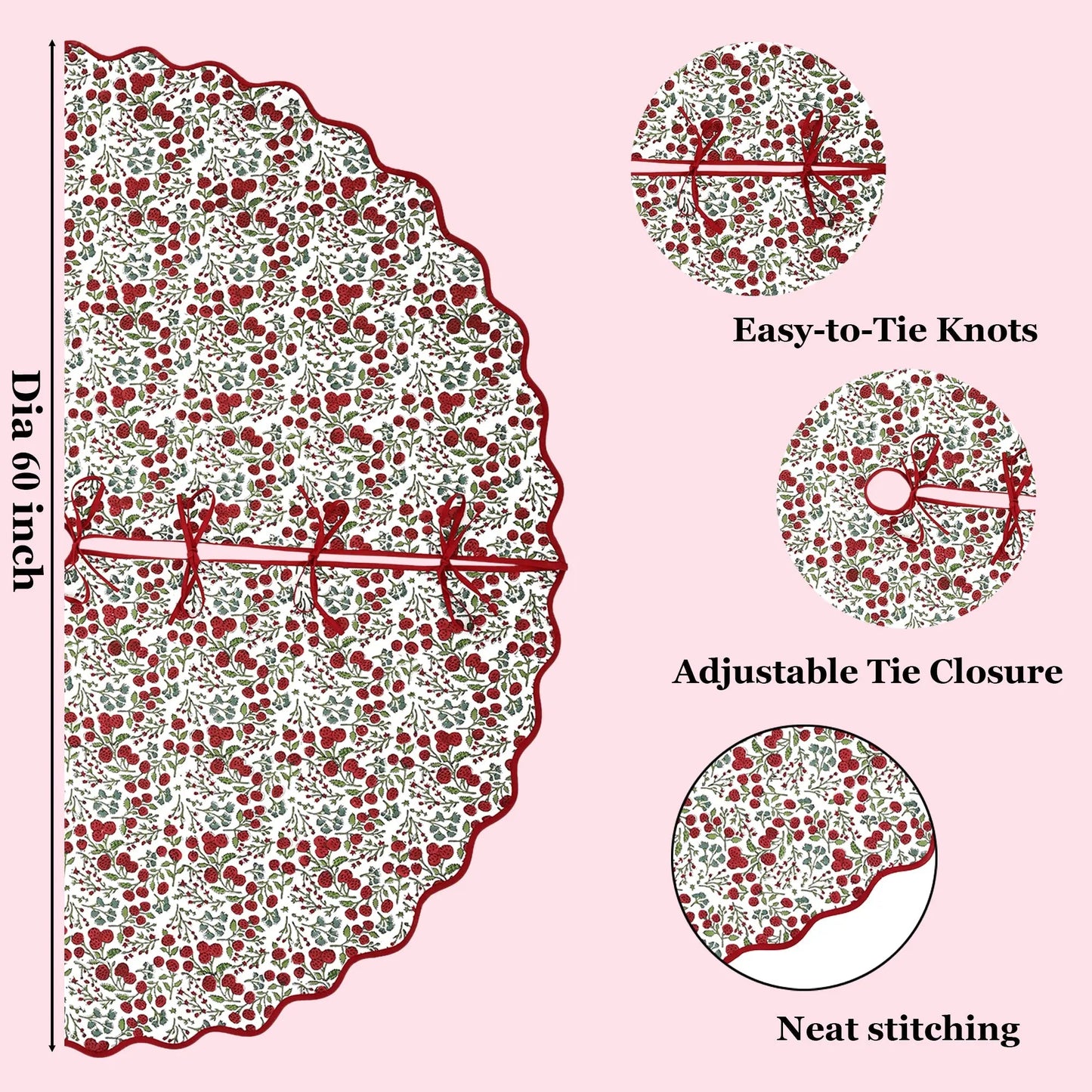 Garnet Red Tree Skirt