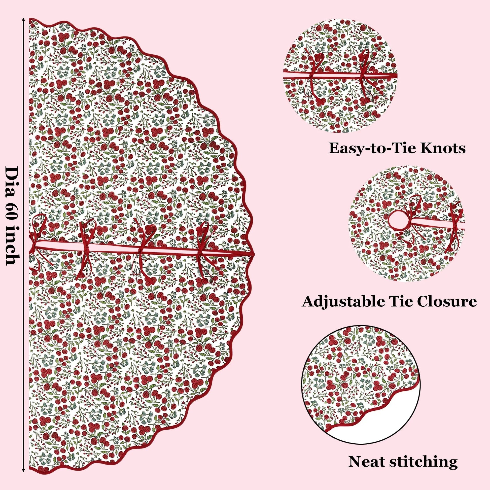 Garnet Red Tree Skirt