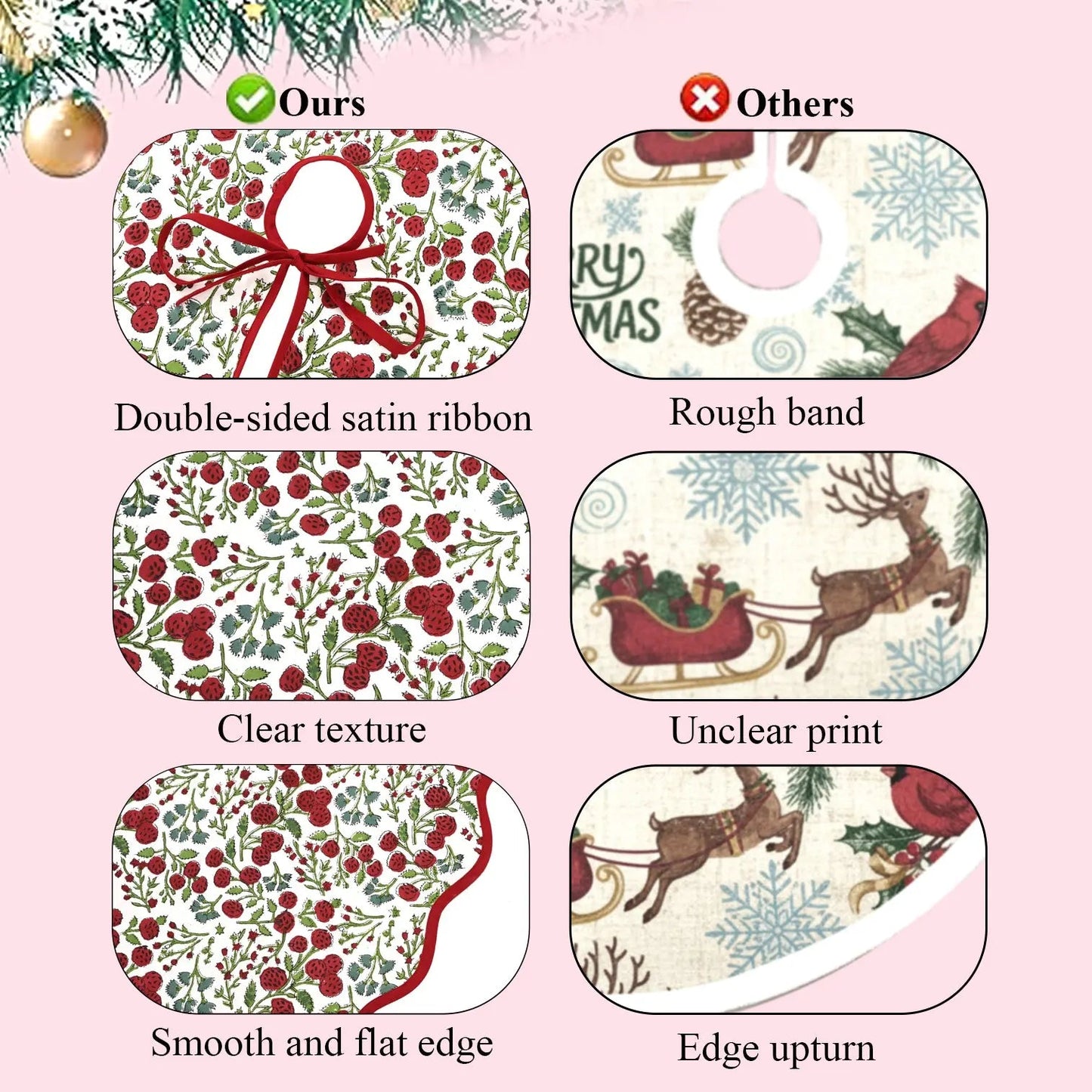 Garnet Red Tree Skirt