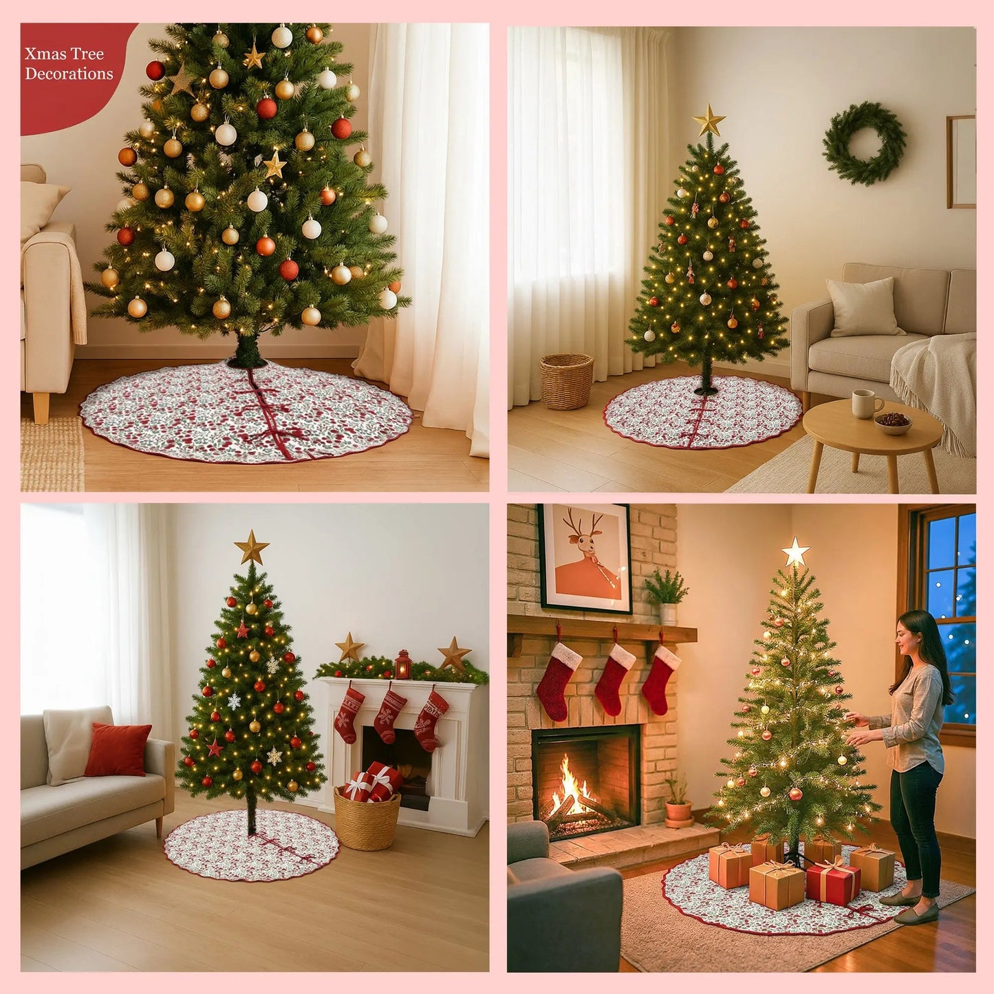 Garnet Red Tree Skirt