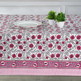 Sangria Red and Cerise Pink Pomegranate Design Tablecloth