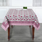 Sangria Red and Cerise Pink Pomegranate Design Tablecloth