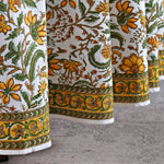 Five Call Golden Round Tablecloth