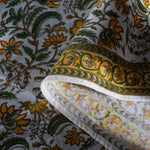 Five Call Golden Round Tablecloth