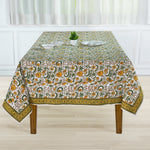 Five Call Golden Tablecloth