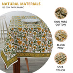 Five Call Golden Tablecloth