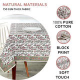 Coral Pink and Hunter Green Tablecloth