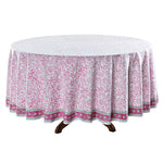 Rose Pink Jaal Cotton Tablecloth