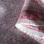 Rose Pink Jaal Cotton Tablecloth