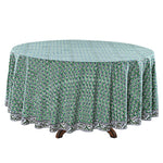 Basil Green Round Tablecloth