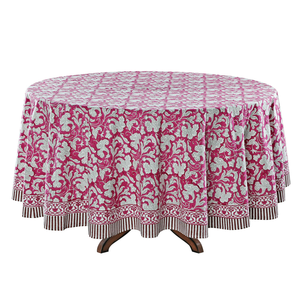 Deep Purce Round Tablecloth