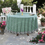 Basil Green Round Tablecloth