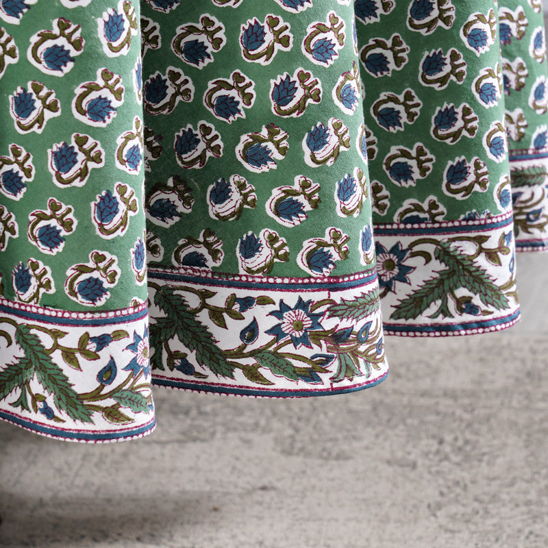 Basil Green Round Tablecloth