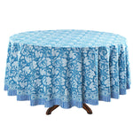 Turkish Blue Round Tablecloth