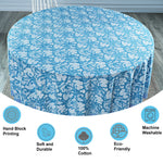 Turkish Blue Round Tablecloth
