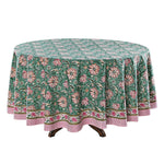 Viridian Green  Round Tablecloth