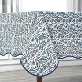 Baby Blue Eyes with Scallop Piping Tablecloth