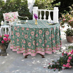 Viridian Green  Round Tablecloth