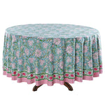 Ice Blue Round Tablecloth