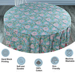 Ice Blue Round Tablecloth