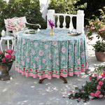 Ice Blue Round Tablecloth