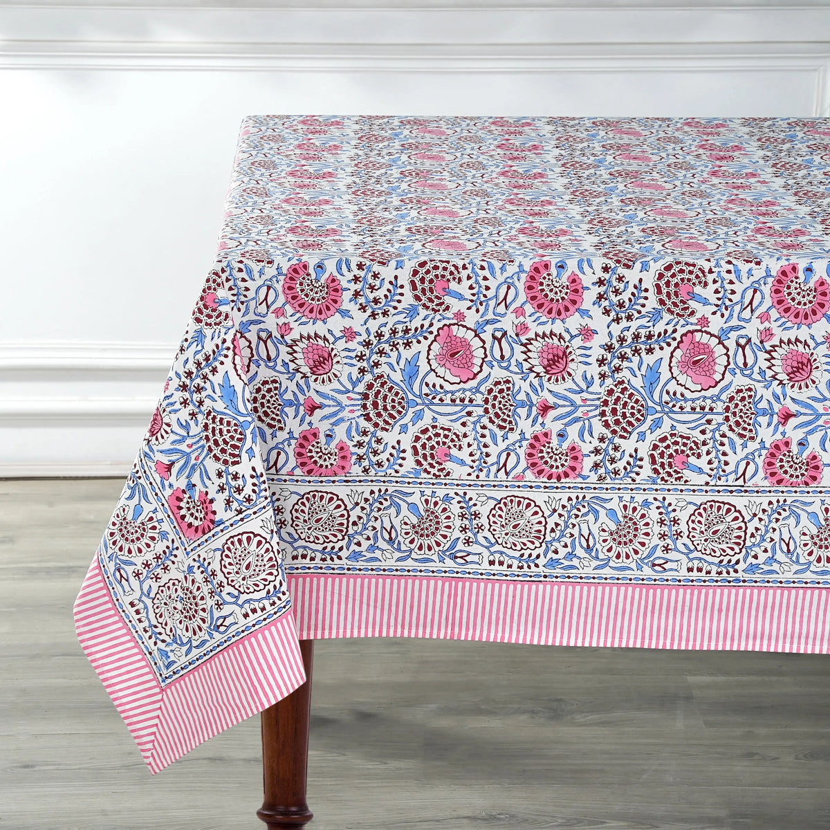 Pigeon Blue and Flamingo Pink Rectangle Tablecloth