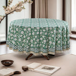 Old Moss Green Round Tablecloth