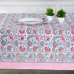 Pigeon Blue and flamingo pink Tablecloth