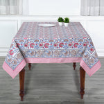 Pigeon Blue and flamingo pink Tablecloth