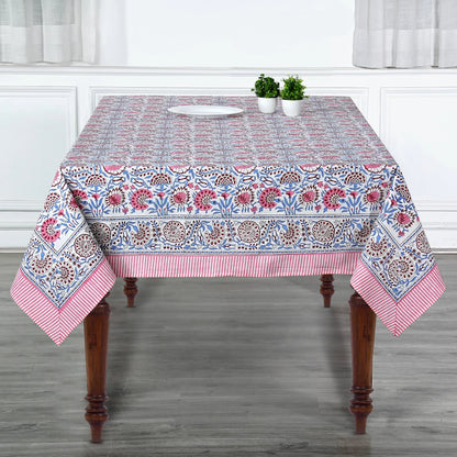 Pigeon Blue and Flamingo Pink Rectangle Tablecloth