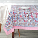 Pigeon Blue and flamingo pink Tablecloth