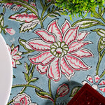 Ice Blue Round Tablecloth