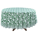 Pantone Artichoke green Round Tablecloth