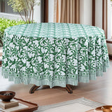 Pantone Artichoke green Round Tablecloth