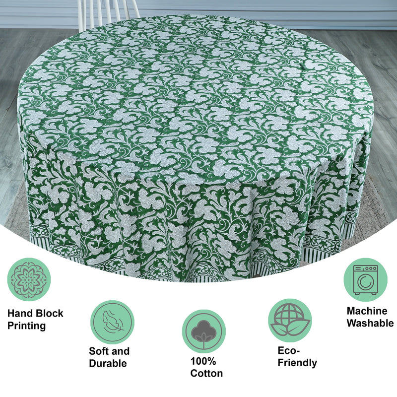 Pantone Artichoke green Round Tablecloth