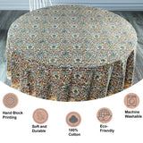 Goldenrod Yellow Round Tablecloth