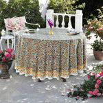 Goldenrod Yellow Round Tablecloth