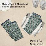 Basil Green Scallop Embroidery Napkins